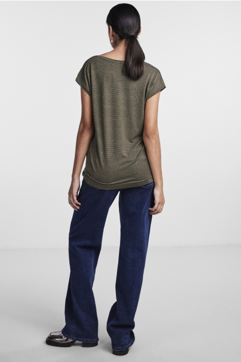 Pieces pcbillo tee lurex stripes jrs noos